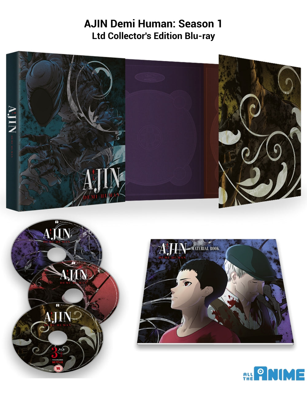 Ajin Blu-ray popular DVD Season 1 + 2 LE Box Set NEW