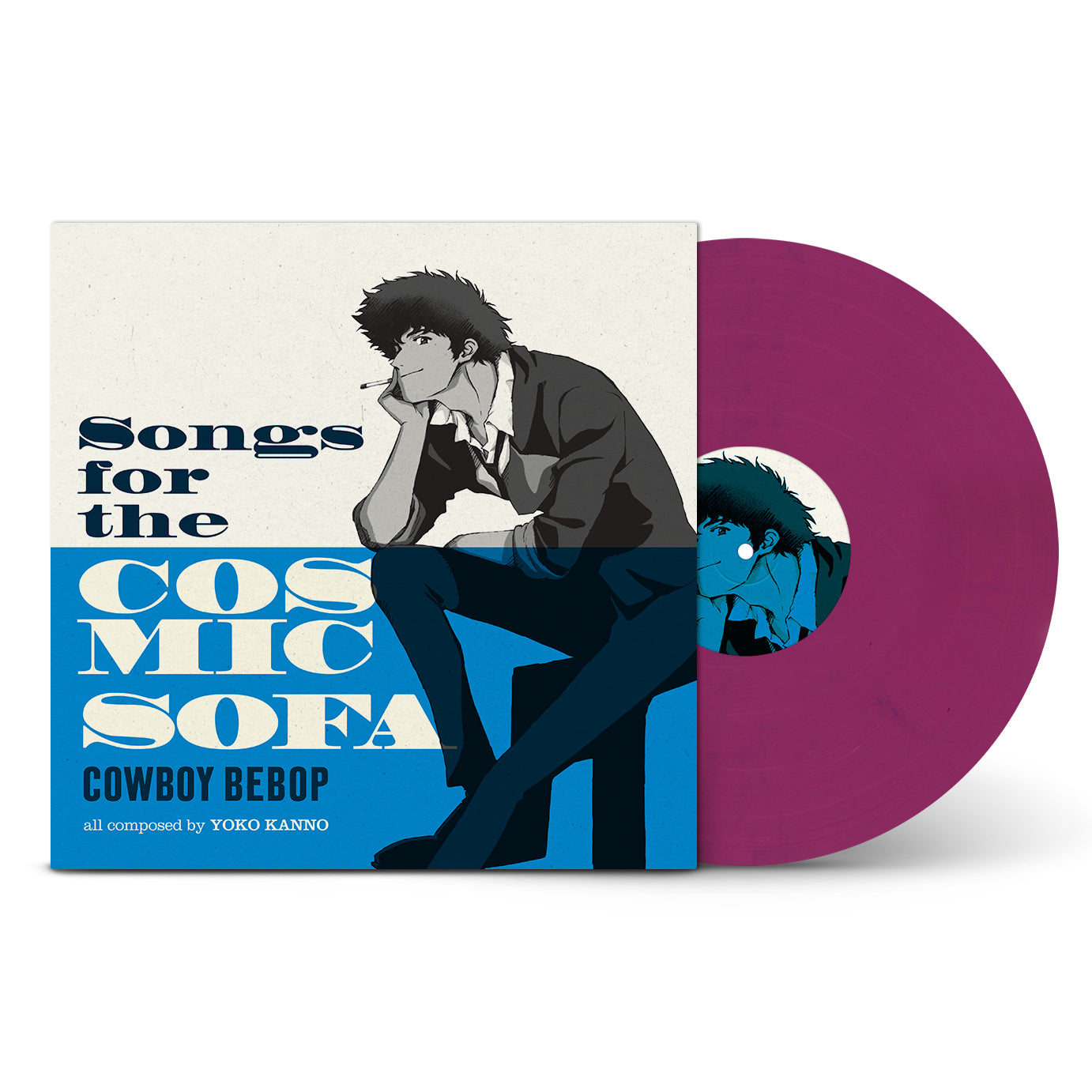 COWBOY BEBOP: Songs for the Cosmic Sofa - 12"  pink and dark blue marbled vinyl LP