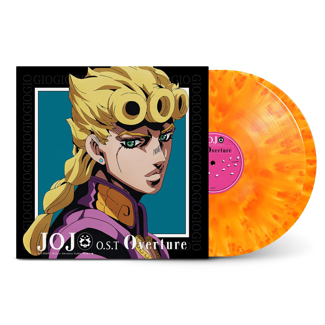 JoJo's Bizarre Adventure: Golden Wind OST Vol. 1: Overture - 2 x 12"  yellow/orange vinyl LP