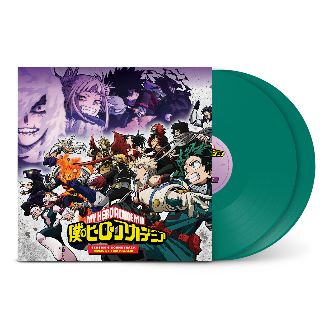 My Hero Academia: Season 6 Original Series Soundtrack - 2x 12" green hue vinyl LP