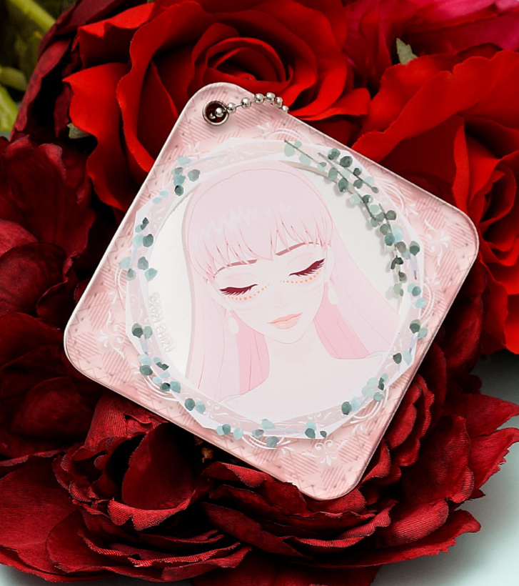 BELLE compact mirror keychain - Design A