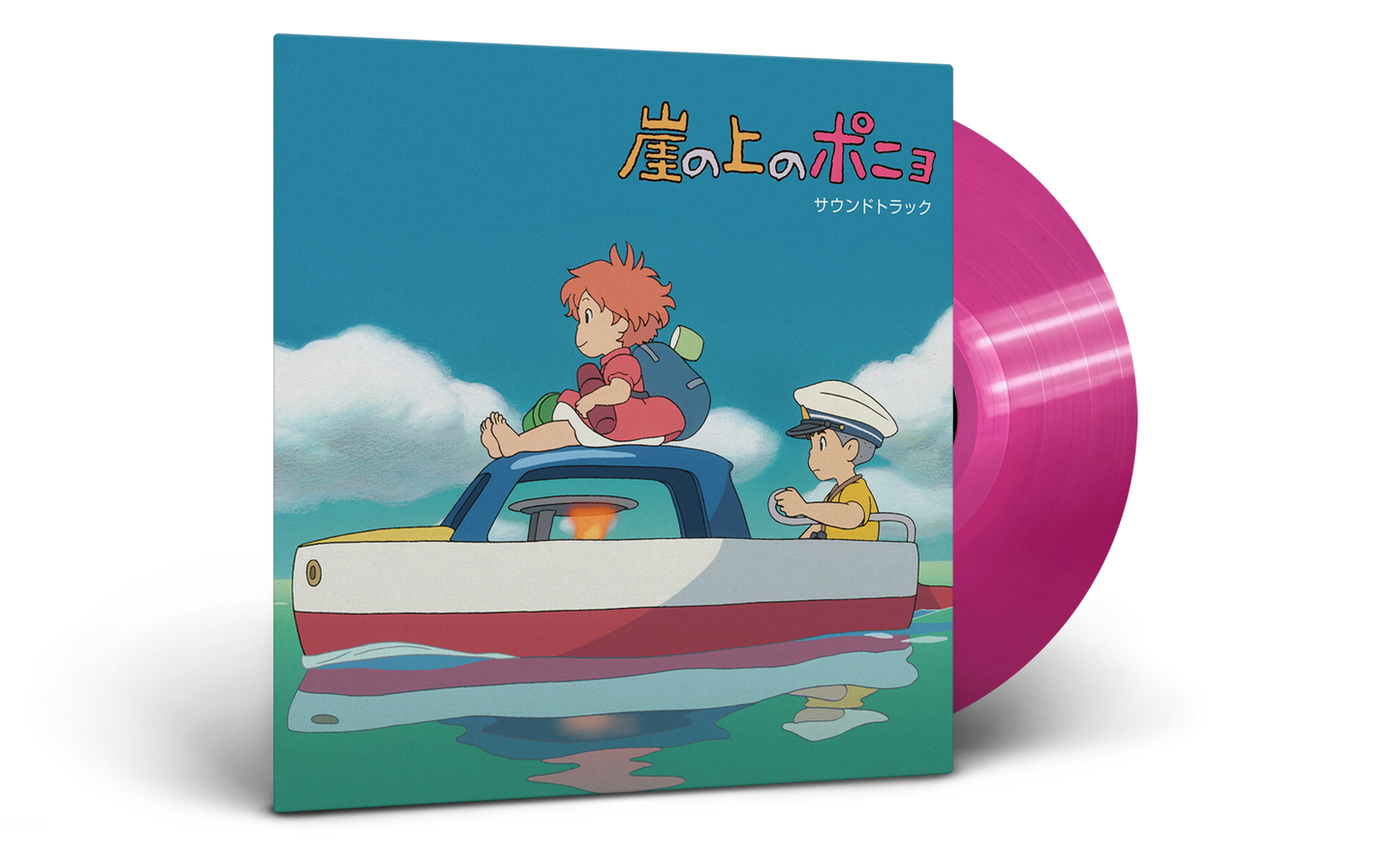 Ponyo On The Cliff By The Sea vinyl soundtrack (Clear pink vinyl variant)